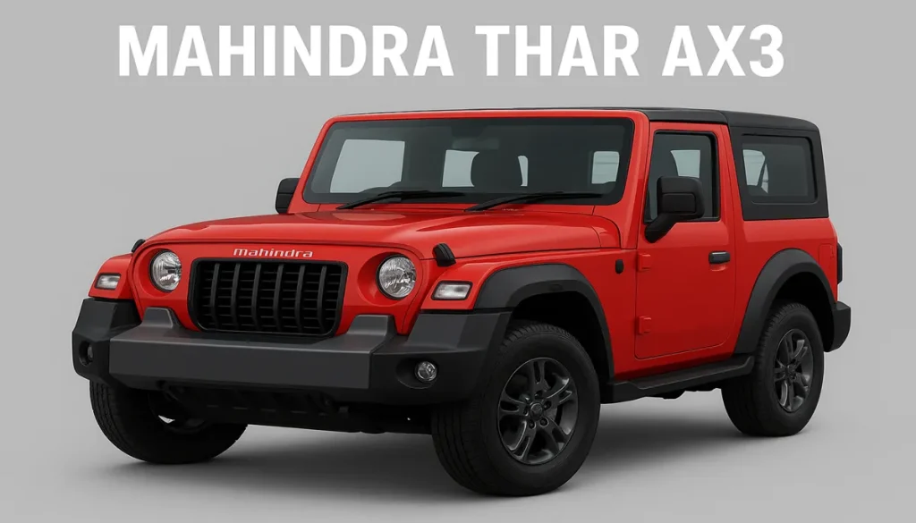 Mahindra Thar Car Price, Features and Review 2025 Guide 20 Mahindra Thar AX3