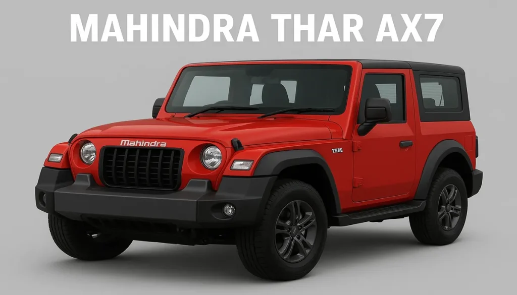 Mahindra Thar Car Price, Features and Review 2025 Guide 22 Mahindra Thar AX7