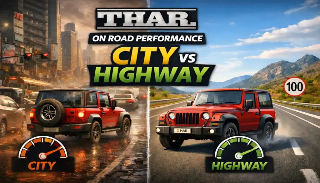 Thar on road performance city vs highway