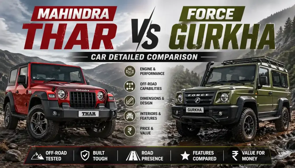 Thar vs Gurkha comparison