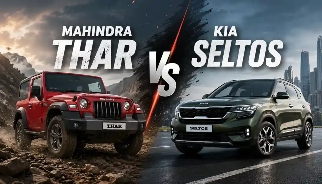 Mahindra Thar vs Kia Seltos