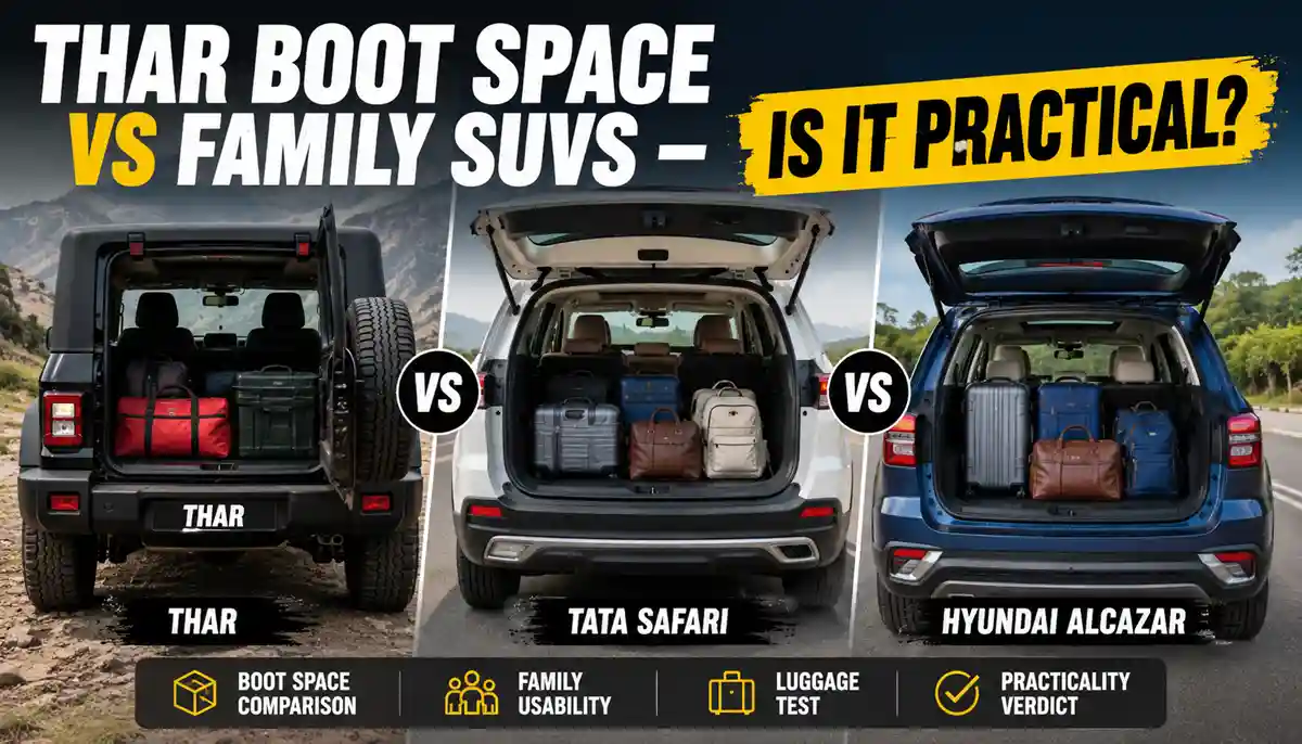Thar Boot Space vs Family SUVs 28 Surprising Practicality Truth Fully Revealed 2026 1 Thar Boot Space vs Family SUVs – Is It Practical
