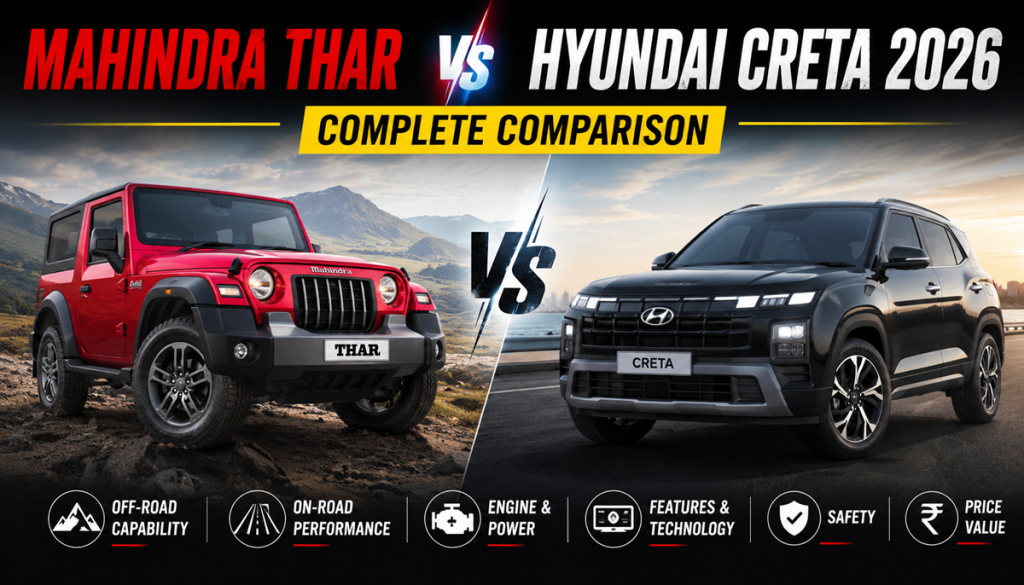 Thar vs Creta Comparison