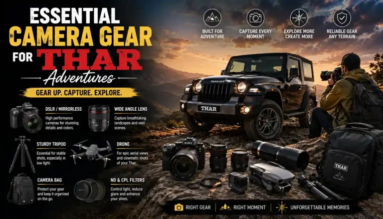 Photography Tips for Your Thar Adventures Capture Stunning Off Road Photos 4 Essential Camera Gear for Thar Adventures