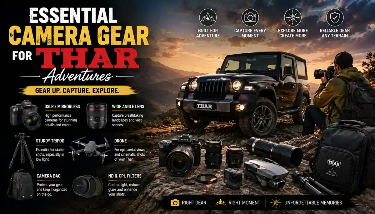 Photography Tips for Your Thar Adventures Capture Stunning Off Road Photos 1 Essential Camera Gear for Thar Adventures