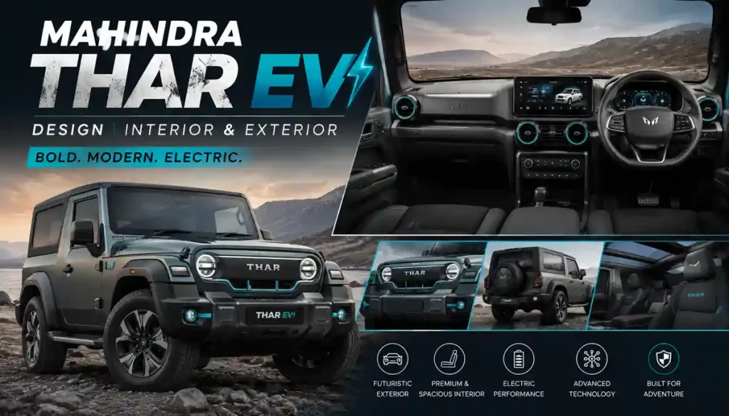 Mahindra Thar EV Design Interior and Exterior