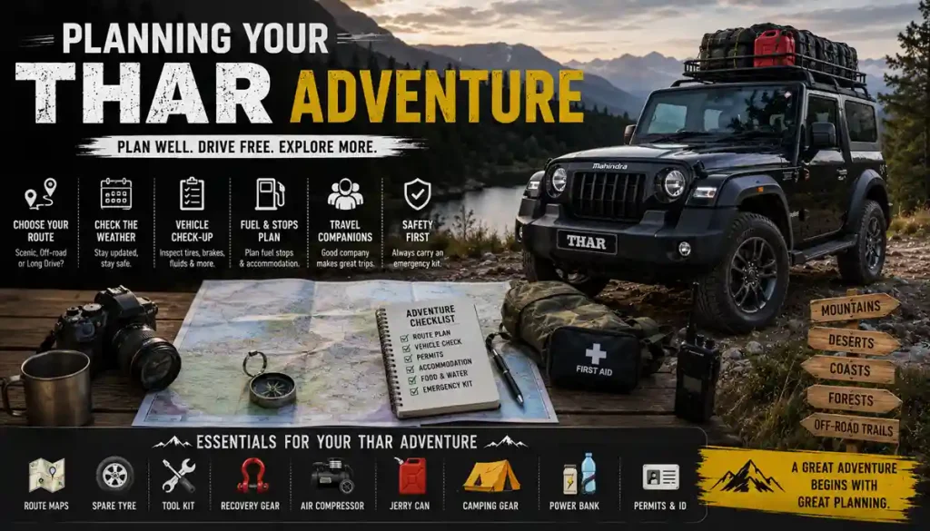 Best Road Trips to Take in Your Mahindra Thar 12 Epic Adventure Routes Across India 4 Planning Your Thar Adventure