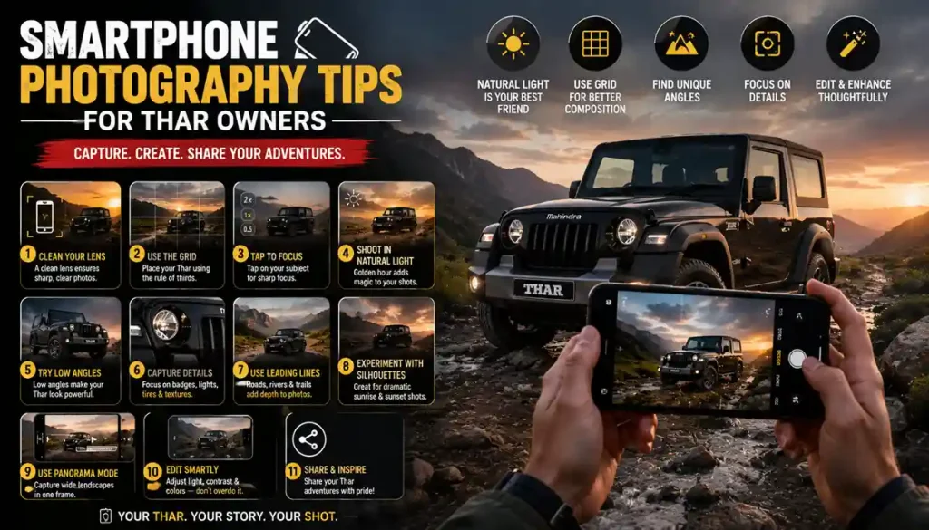 Photography Tips for Your Thar Adventures Capture Stunning Off Road Photos 4 Smartphone Photography Tips for Thar Owners