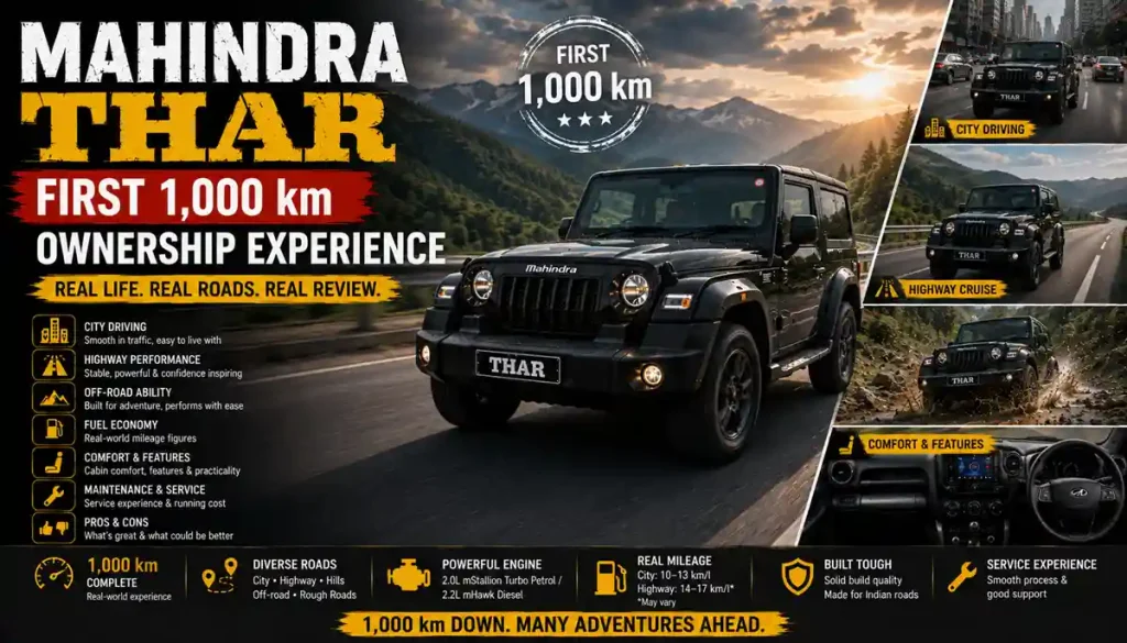 First 1000 km Experience with the Mahindra Thar A Real World Review 7 Mahindra Thar First 1,000 km Ownership Experience