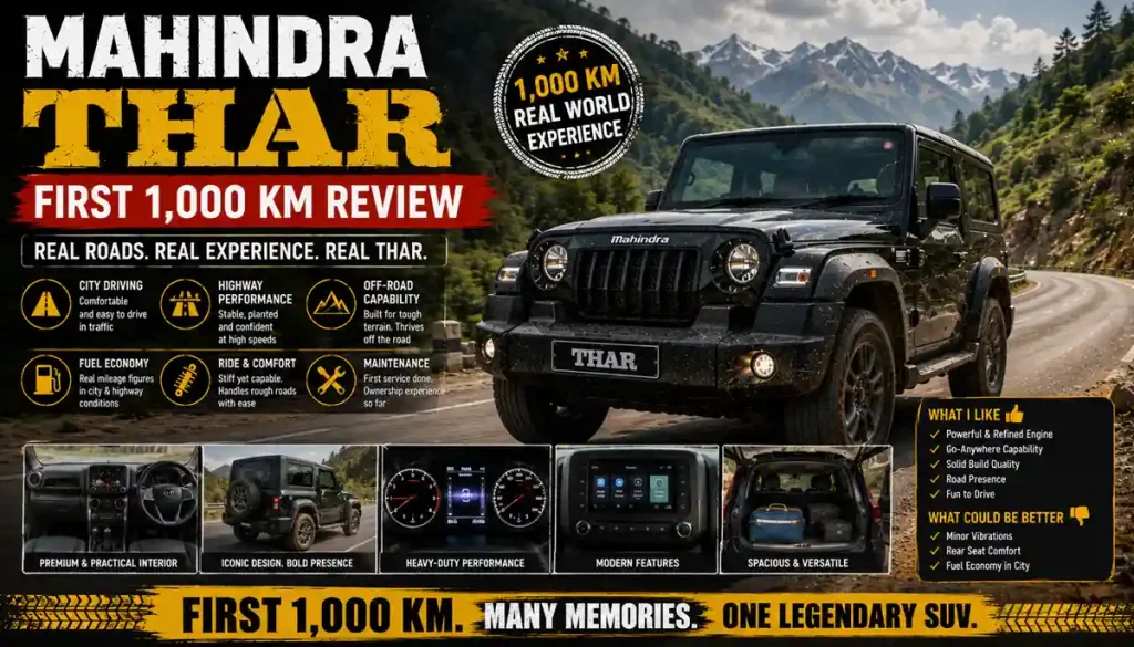 First 1000 km Experience with the Mahindra Thar A Real World Review 8 Mahindra Thar First 1,000 km Review