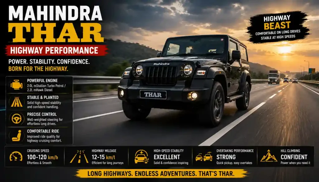 Mahindra Thar Highway Performance