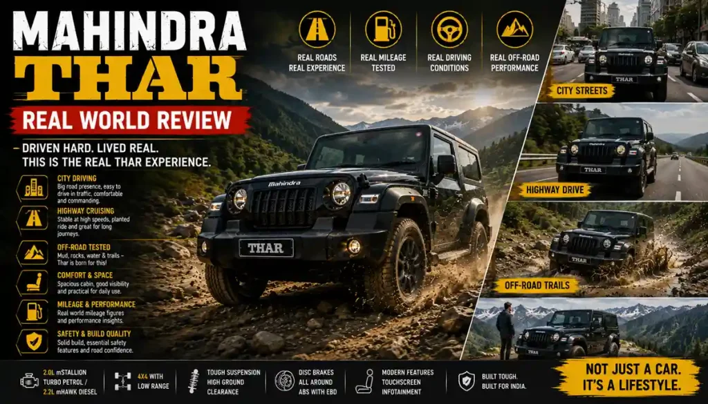 First 1000 km Experience with the Mahindra Thar A Real World Review 3 Mahindra Thar Real World Review