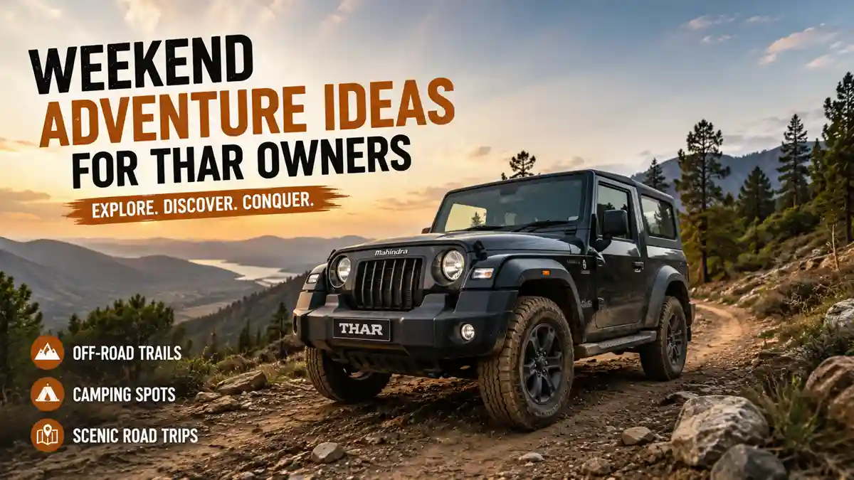 15 Weekend Adventure Ideas for Thar Owners 2 Mahindra Thar off-roading on a weekend adventure trail