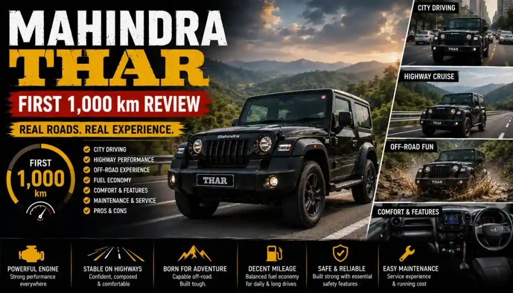 First 1000 km Experience with the Mahindra Thar A Real World Review 2 Thar First 1000 km Experience