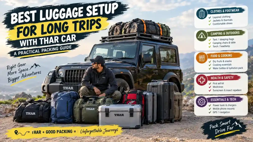 Best Luggage Setup for Long Trips with Thar Car